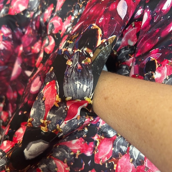 *NWOT* Ted Baker London Tebal Crystal Brooch Floral A-Line Skirt - Picture 3 of 5